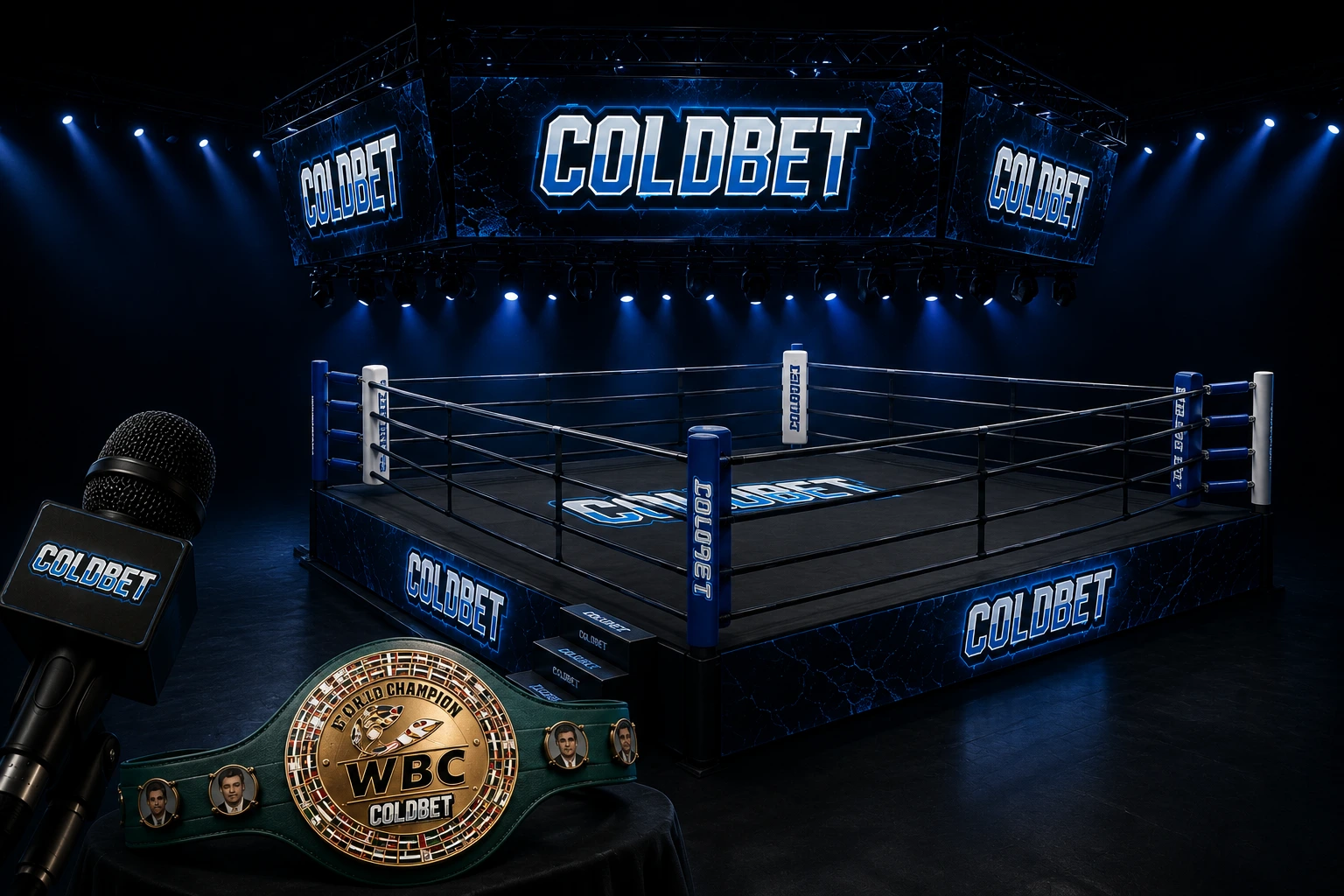 Бой Ахмадалиев Москеда WBC — ринг Coldbet, чемпионский пояс